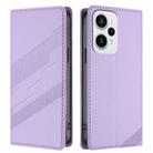 For Redmi Note 12 Turbo Embossed Multi-functional Wallet Retro Leather Phone Case(Light Purple) - 2