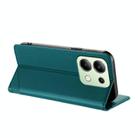 For Redmi Note 13 4G Embossed Multi-functional Wallet Retro Leather Phone Case(Dark Green) - 3