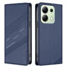 For Redmi Note 13 4G Embossed Multi-functional Wallet Retro Leather Phone Case(Dark Blue) - 2