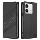 For Redmi Note 13 5G Embossed Multi-functional Wallet Retro Leather Phone Case(Black) - 2