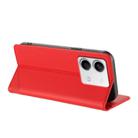 For Redmi Note 13 5G Embossed Multi-functional Wallet Retro Leather Phone Case(Red) - 3