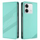 For Redmi Note 13 5G Embossed Multi-functional Wallet Retro Leather Phone Case(Mint Green) - 2