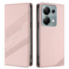For Redmi Note 13 Pro 4G Embossed Multi-functional Wallet Retro Leather Phone Case(Pink) - 2