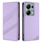 For Redmi Note 13 Pro 4G Embossed Multi-functional Wallet Retro Leather Phone Case(Light Purple) - 2