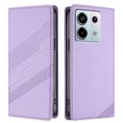 For Redmi Note 13 Pro 5G Embossed Multi-functional Wallet Retro Leather Phone Case(Light Purple) - 2