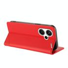 For Redmi Note 13 Pro+ Embossed Multi-functional Wallet Retro Leather Phone Case(Red) - 3