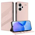 For Redmi Note 13 Pro+ Embossed Multi-functional Wallet Retro Leather Phone Case(Pink) - 1
