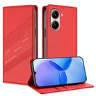 For Redmi Turbo 4 Embossed Multi-functional Wallet Retro Leather Phone Case(Red) - 1
