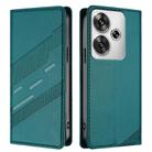 For Redmi Turbo 3 Embossed Multi-functional Wallet Retro Leather Phone Case(Dark Green) - 2