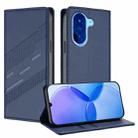For Redmi A5 4G 173.4mm Embossed Multi-functional Wallet Retro Leather Phone Case(Dark Blue) - 1