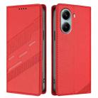 For Redmi Turbo 4 Pro Global Embossed Multi-functional Wallet Retro Leather Phone Case(Red) - 2