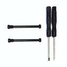 For Amazfit T-Rex 2 2pcs/Pair Flathead Watch Band Replacement Lug Rod with Screwdriver(Black) - 1