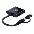4 in 1 Type-C+8 Pin Multi-function Card Reader(Black) - 2