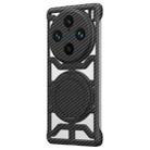 For vivo X100 Pro / X100s Pro Hollow Carbon Fiber Rotating Bracket MagSafe Phone Case(Black) - 1