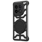 For vivo iQOO 13 Hollow Carbon Fiber Rotating Bracket MagSafe Phone Case(Black) - 1
