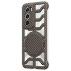 For OPPO Reno12 Pro Global Hollow Carbon Fiber Rotating Bracket MagSafe Phone Case(Gold) - 1
