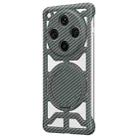 For OPPO Find X8 Pro Hollow Carbon Fiber Rotating Bracket MagSafe Phone Case(Grey) - 1
