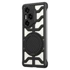 For Honor 300 Pro / 300 Ultra Hollow Carbon Fiber Rotating Bracket MagSafe Phone Case(Black) - 1