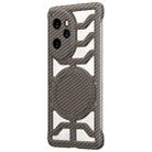 For Honor 100 Pro Hollow Carbon Fiber Rotating Bracket MagSafe Phone Case(Gold) - 1