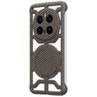 For Honor Magic7 Pro Hollow Carbon Fiber Rotating Bracket MagSafe Phone Case(Gold) - 1