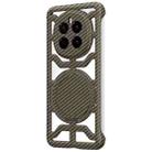 For Honor Magic7 Hollow Carbon Fiber Rotating Bracket MagSafe Phone Case(Gold) - 1