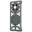 For Huawei Mate 40 Pro Hollow Carbon Fiber Rotating Bracket MagSafe Phone Case(Grey) - 1
