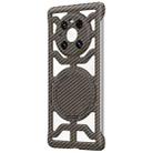 For Huawei Mate 40 Pro Hollow Carbon Fiber Rotating Bracket MagSafe Phone Case(Gold) - 1