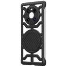 For Huawei Mate 40 Pro Hollow Carbon Fiber Rotating Bracket MagSafe Phone Case(Black) - 1