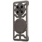 For Huawei Mate 40 Hollow Carbon Fiber Rotating Bracket MagSafe Phone Case(Gold) - 1