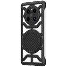 For Huawei Mate 40 Hollow Carbon Fiber Rotating Bracket MagSafe Phone Case(Black) - 1
