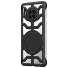 For Huawei Mate 30 Hollow Carbon Fiber Rotating Bracket MagSafe Phone Case(Black) - 1