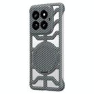 For Xiaomi 14 Pro Hollow Carbon Fiber Rotating Bracket MagSafe Phone Case(Grey) - 1