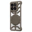 For Xiaomi 14 Pro Hollow Carbon Fiber Rotating Bracket MagSafe Phone Case(Gold) - 1