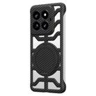For Xiaomi 14 Pro Hollow Carbon Fiber Rotating Bracket MagSafe Phone Case(Black) - 1