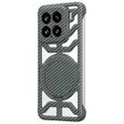 For Xiaomi 15 Hollow Carbon Fiber Rotating Bracket MagSafe Phone Case(Grey) - 1