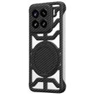For Xiaomi 15 Hollow Carbon Fiber Rotating Bracket MagSafe Phone Case(Black) - 1