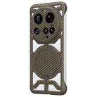 For Xiaomi 15 Ultra Hollow Carbon Fiber Rotating Bracket MagSafe Phone Case(Gold) - 1