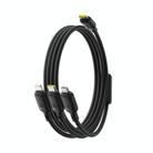 Baseus Q-elastic Series 100W 3 in 1 Fast Charging Cable, Length: 1.5m(Black) - 2