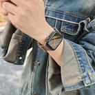 For Apple Watch 46mm / 49mm / 45mm / 44mm I-shaped Three-piece Leather Magnetic Watch Band(Taupe) - 2
