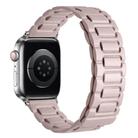 For Apple Watch 46mm / 49mm / 45mm / 44mm I-shaped Three-piece Leather Magnetic Watch Band(Khaki) - 1