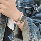 For Apple Watch 46mm / 49mm / 45mm / 44mm I-shaped Three-piece Leather Magnetic Watch Band(Light Pink) - 2