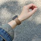 For Apple Watch 46mm / 49mm / 45mm / 44mm I-shaped Three-piece Leather Magnetic Watch Band(Brown) - 3