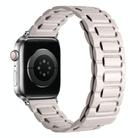 For Apple Watch 42mm / 41mm / 40mm / 38mm I-shaped Three-piece Leather Magnetic Watch Band(Starlight) - 1