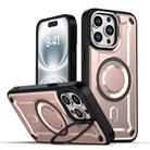 For iPhone 15 Pro Max MagSafe PC Phone Case with Lens Holder(Desert Gold) - 1