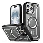 For iPhone 13 Pro Max MagSafe PC Phone Case with Lens Holder(Grey) - 1