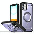 For iPhone 11 MagSafe PC Phone Case with Lens Holder(Purple) - 1