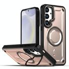 For Samsung Galaxy S25 5G / S24 5G MagSafe PC Phone Case with Lens Holder(Desert Gold) - 1