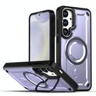 For Samsung Galaxy S25 5G / S24 5G MagSafe PC Phone Case with Lens Holder(Purple) - 1