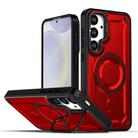 For Samsung Galaxy S25+ 5G / S24+ 5G MagSafe PC Phone Case with Lens Holder(Red) - 1