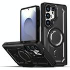 For Samsung Galaxy S24 Ultra 5G MagSafe PC Phone Case with Lens Holder(Black) - 1